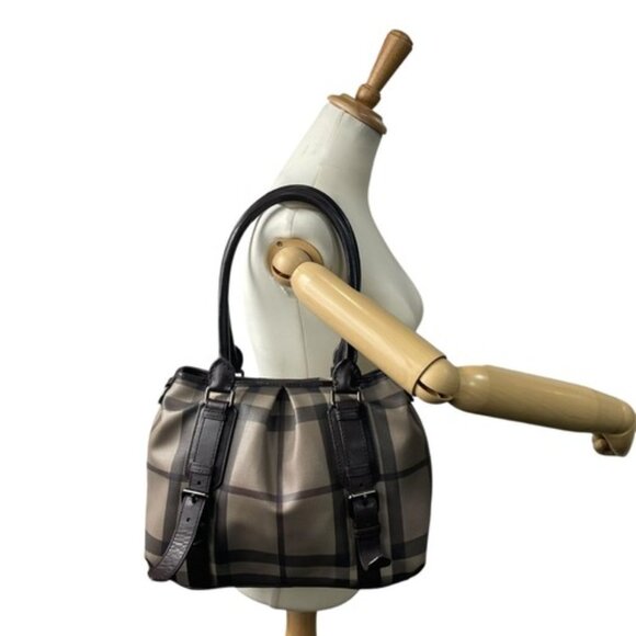 BURBERRY 3-WAY Shoulder/Crossbody/Tote Nova Check Pattern Greige Brown - Picture 2 of 16